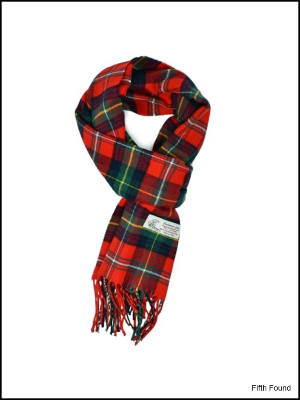 Cashmere Feel Winter Scarf Scottish Plaid 72x12 Tassels Soft Lightweight